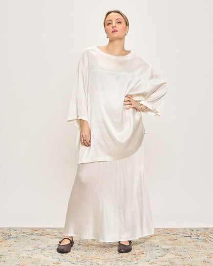 Maxi Viscose Satin Tunic