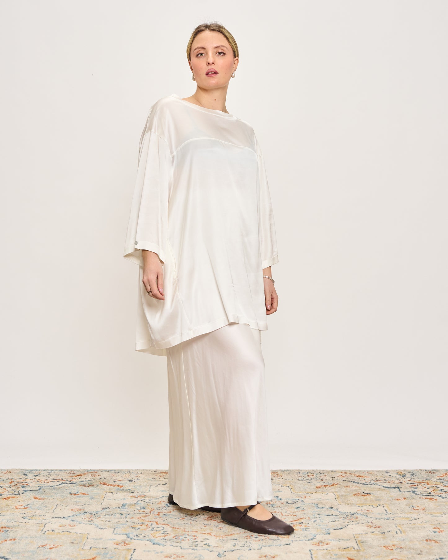 Maxi Viscose Satin Tunic