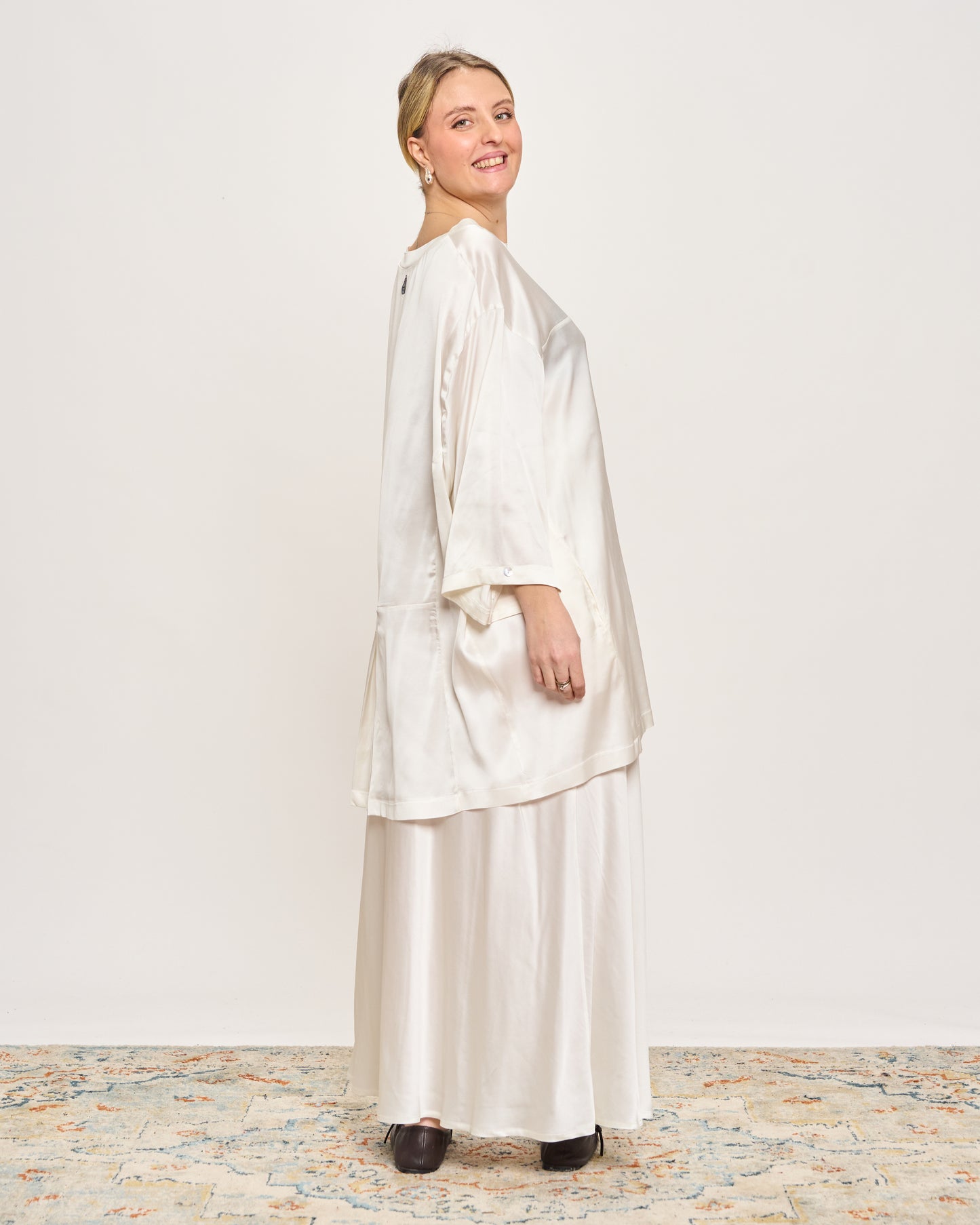 Maxi Viscose Satin Tunic