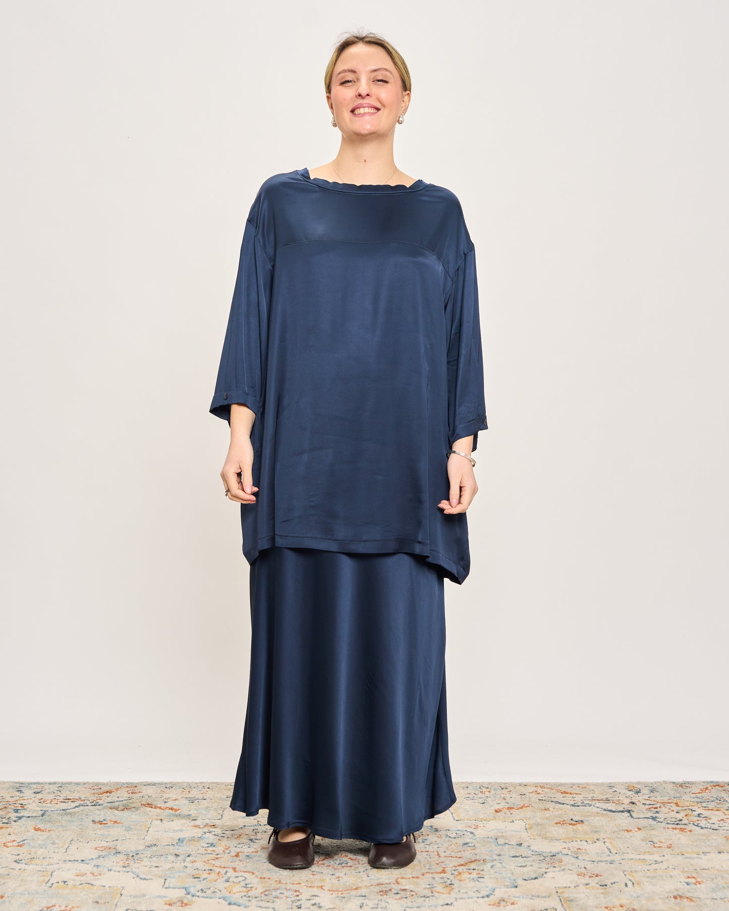 Maxi Viscose Satin Tunic