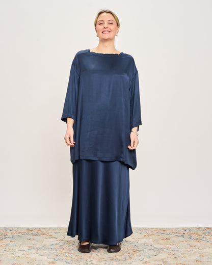 Maxi Viscose Satin Tunic