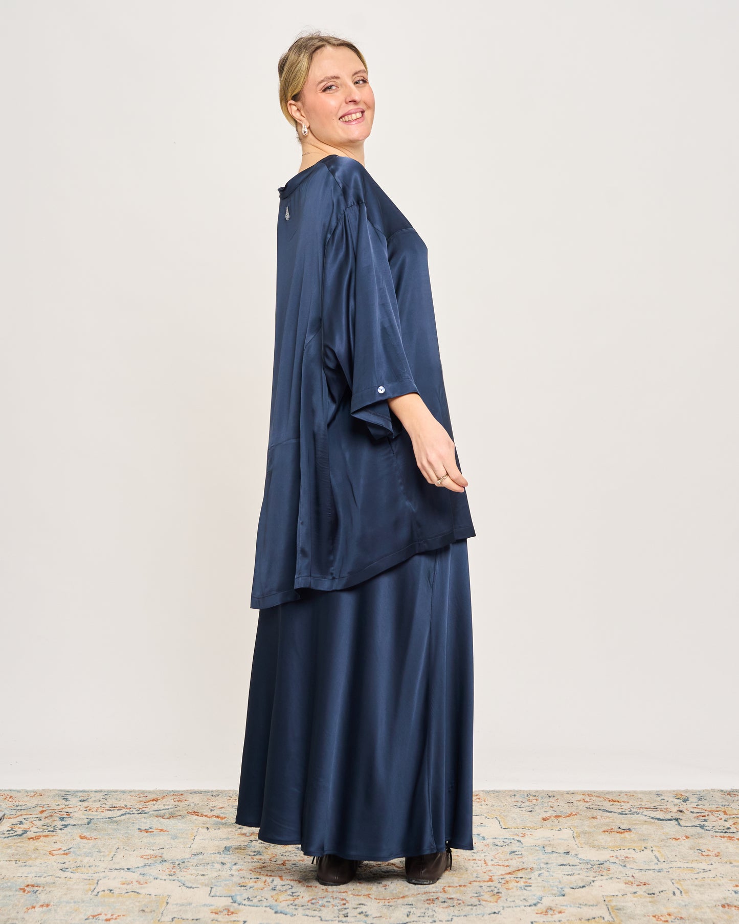 Maxi Viscose Satin Tunic