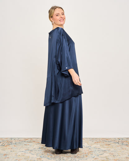 Maxi Viscose Satin Tunic