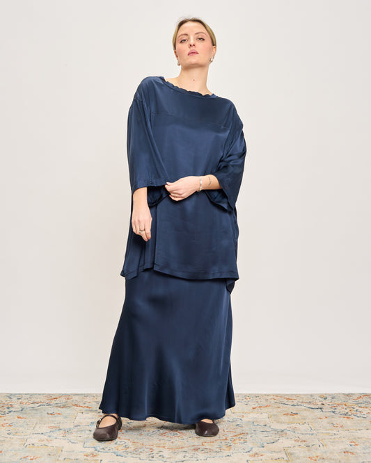 Maxi Viscose Satin Tunic