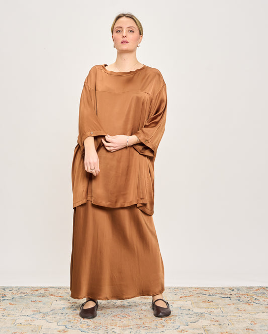 Maxi Viscose Satin Tunic