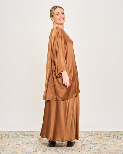 Maxi Viscose Satin Tunic