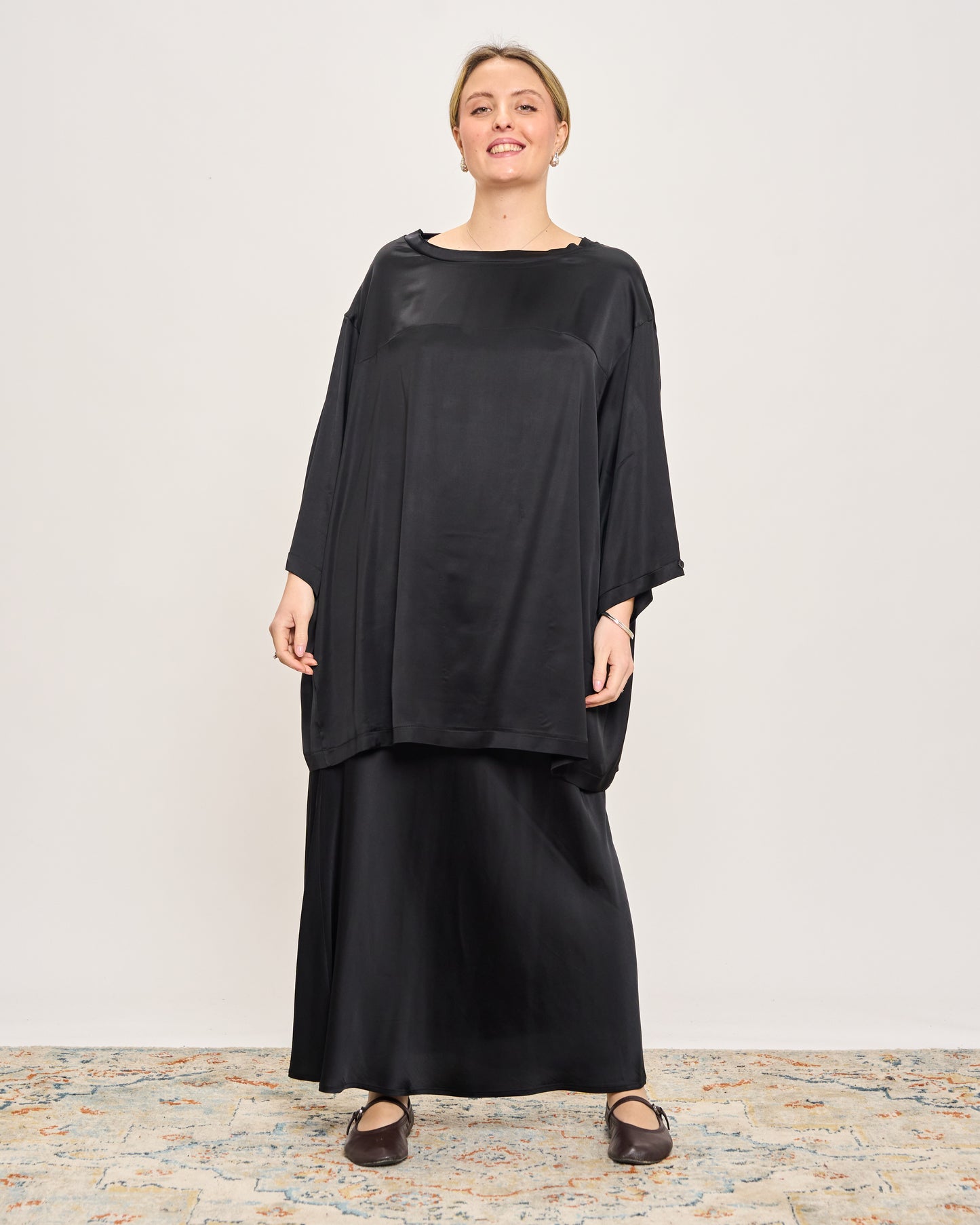 Maxi Viscose Satin Tunic