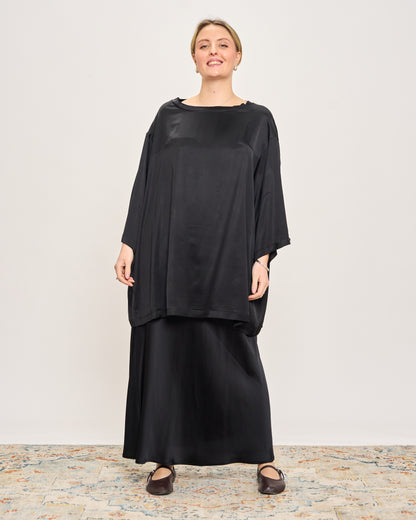 Maxi Viscose Satin Tunic