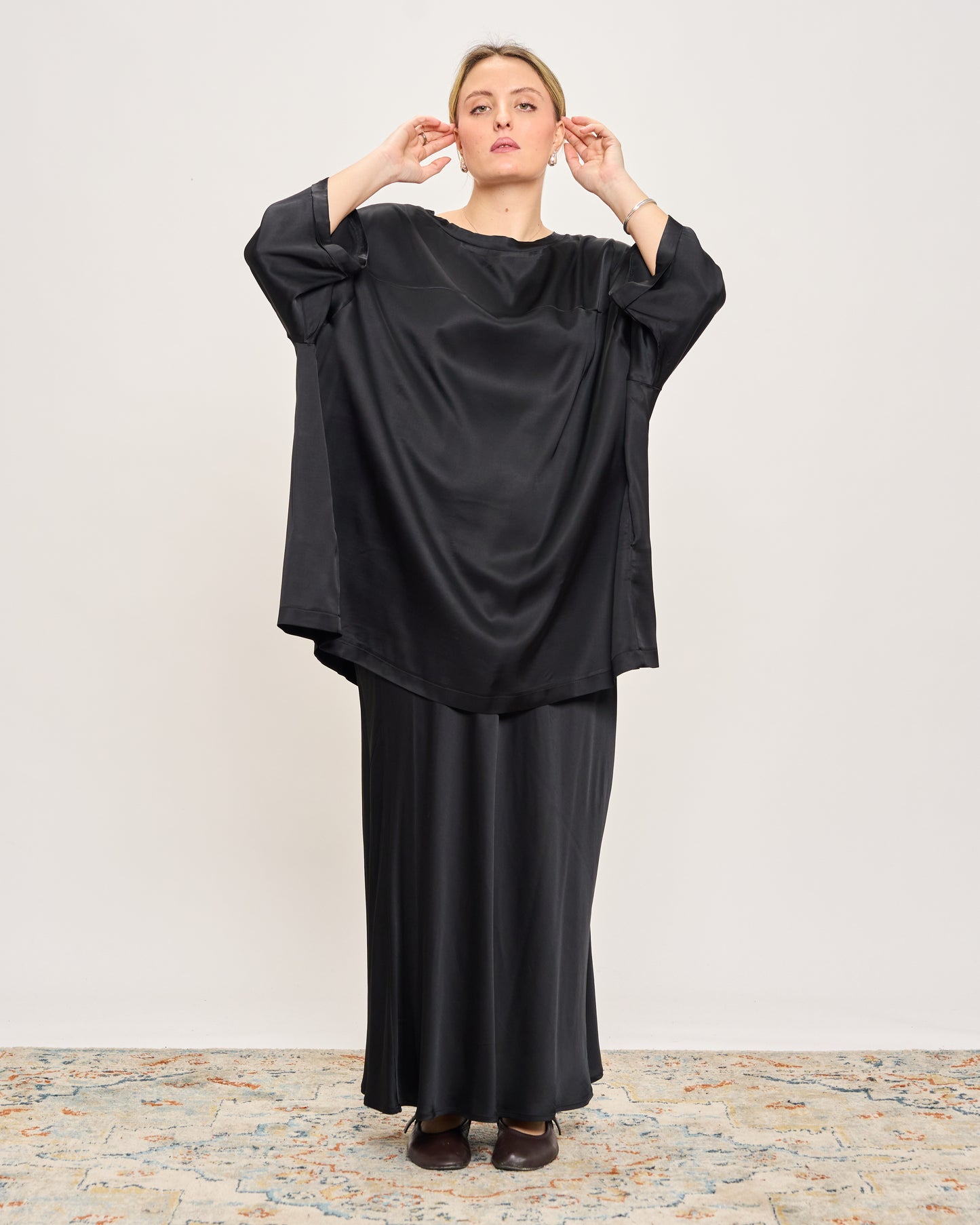 Maxi Viscose Satin Tunic