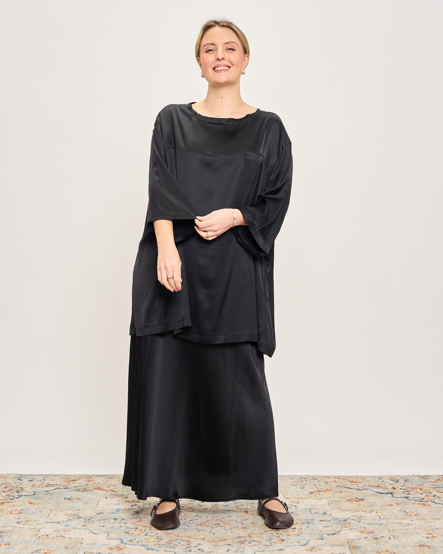 Maxi Viscose Satin Tunic