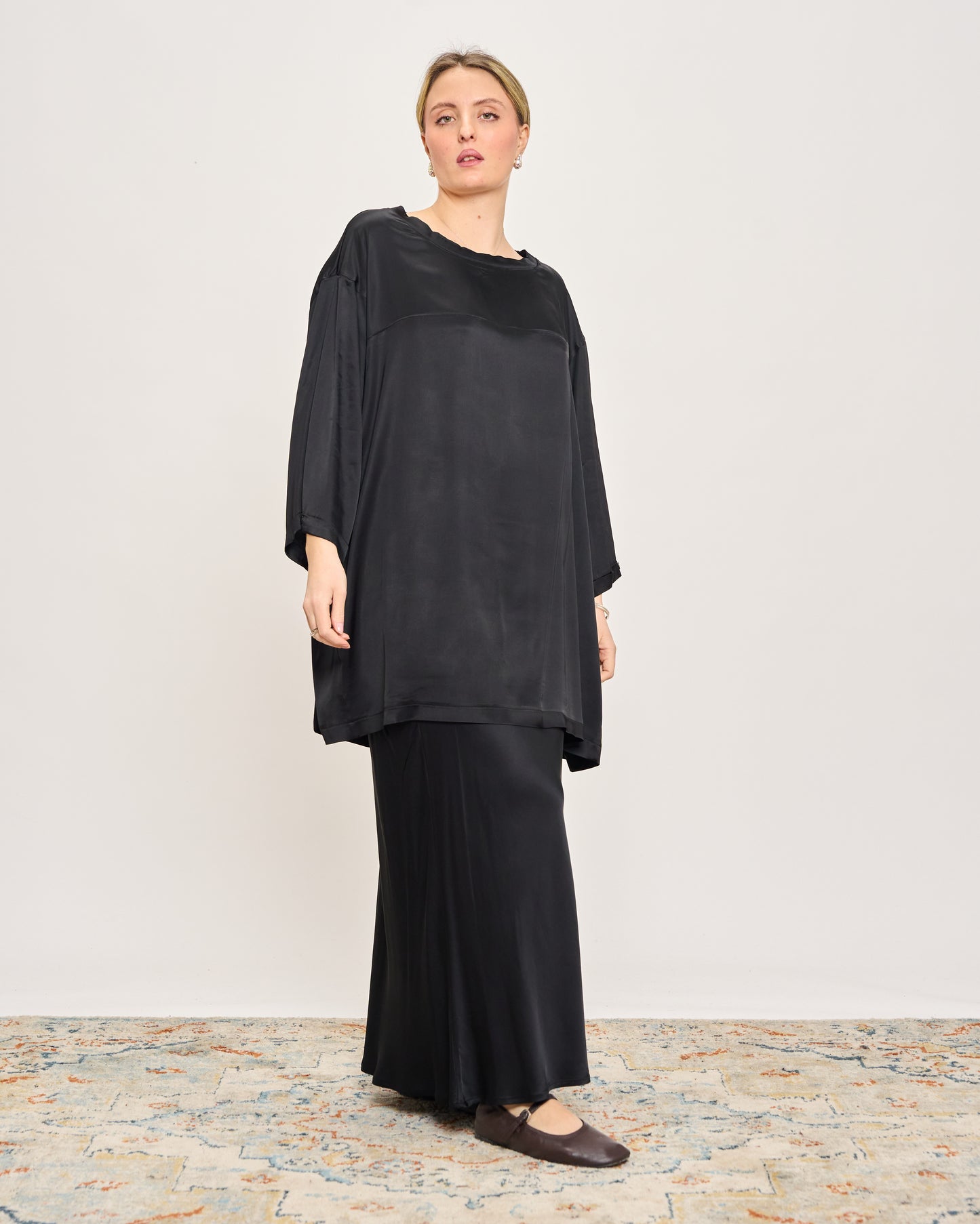 Maxi Viscose Satin Tunic