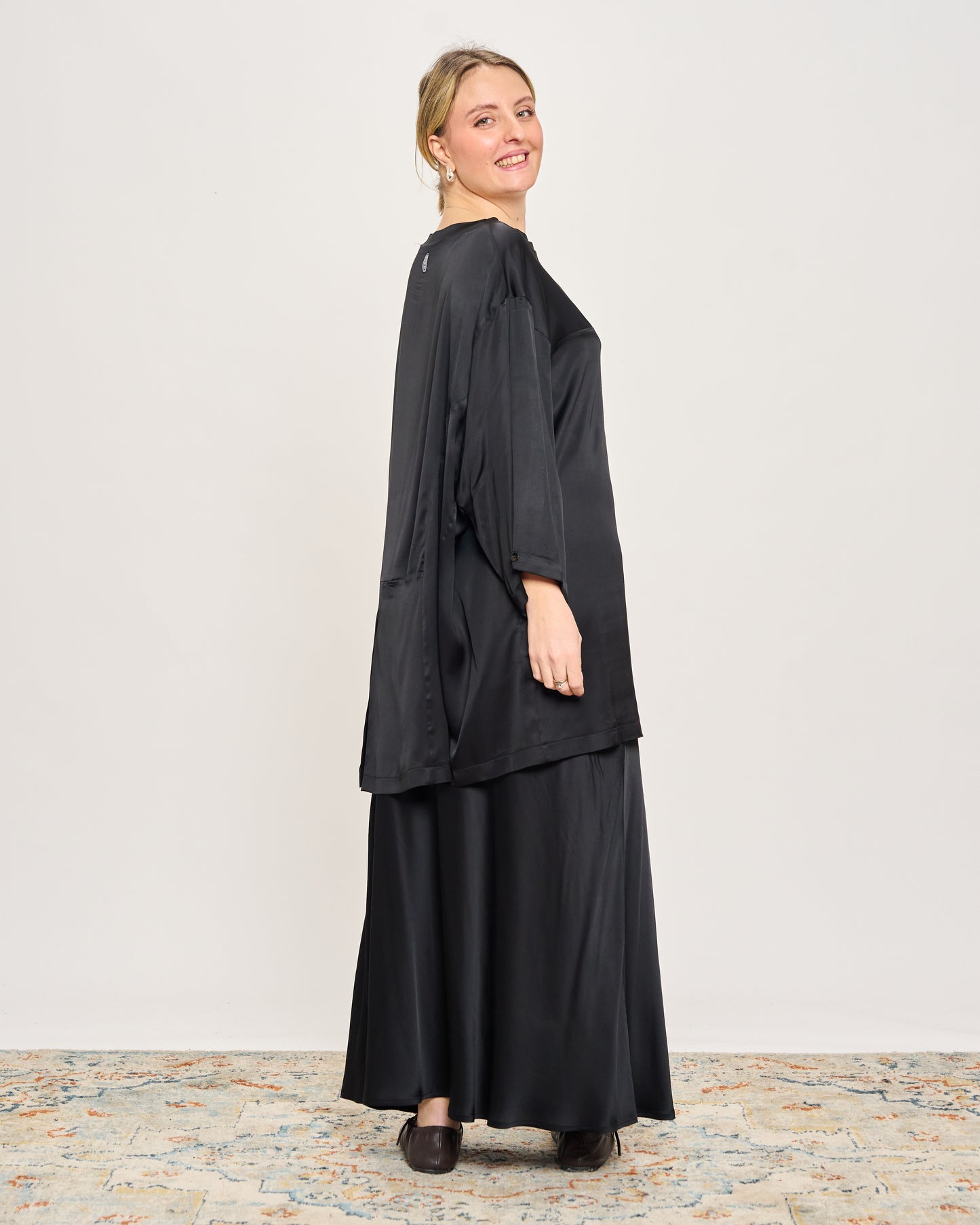 Maxi Viscose Satin Tunic