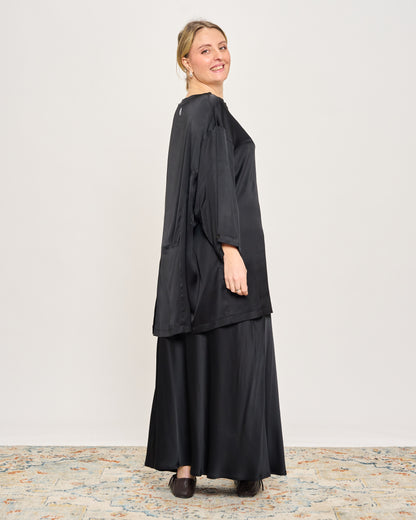 Maxi Viscose Satin Tunic