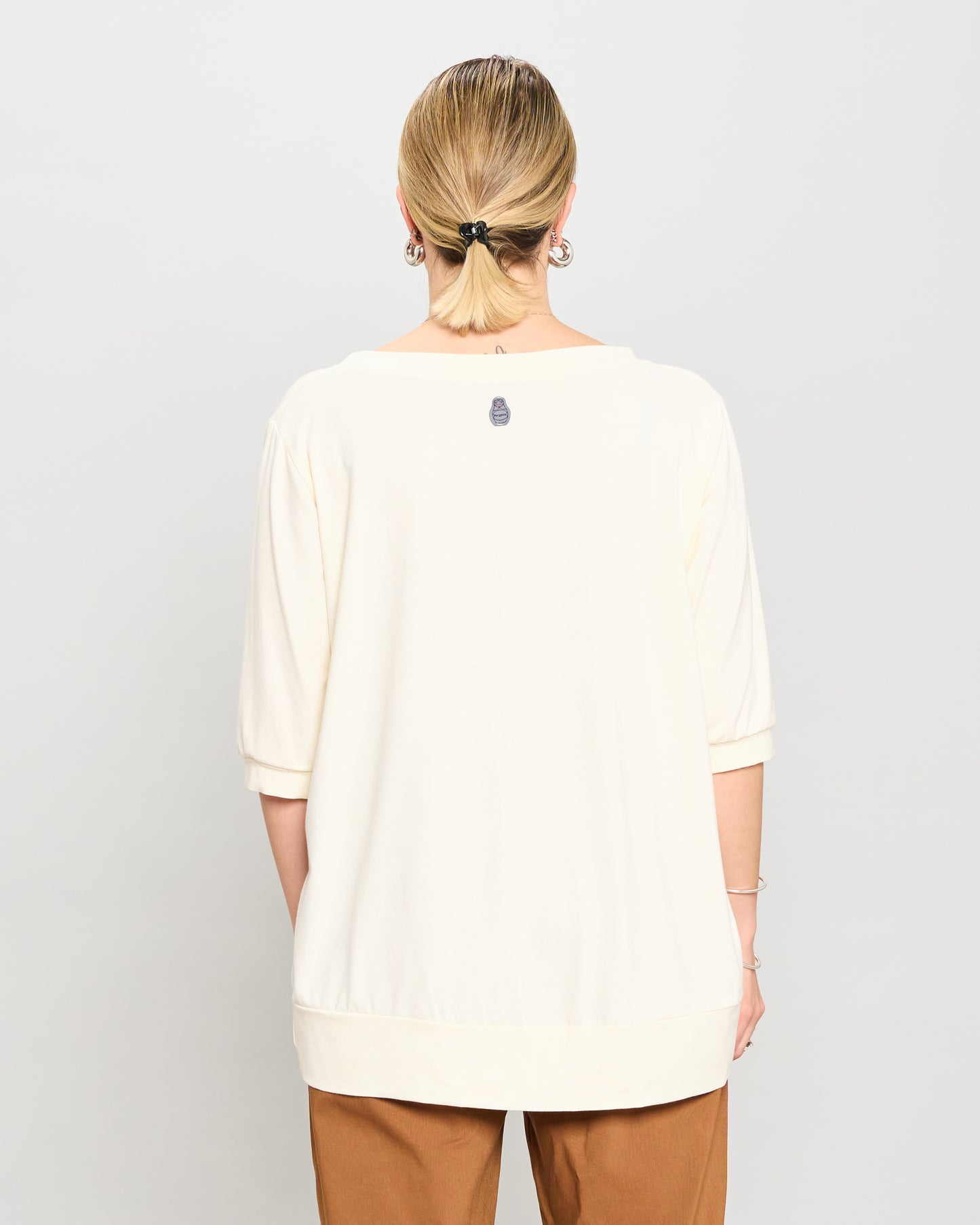 Basic Cream Viscose Blouse