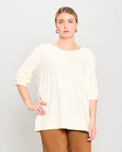 Basic Cream Viscose Blouse