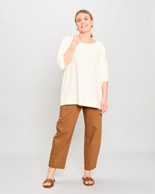 Basic Cream Viscose Blouse