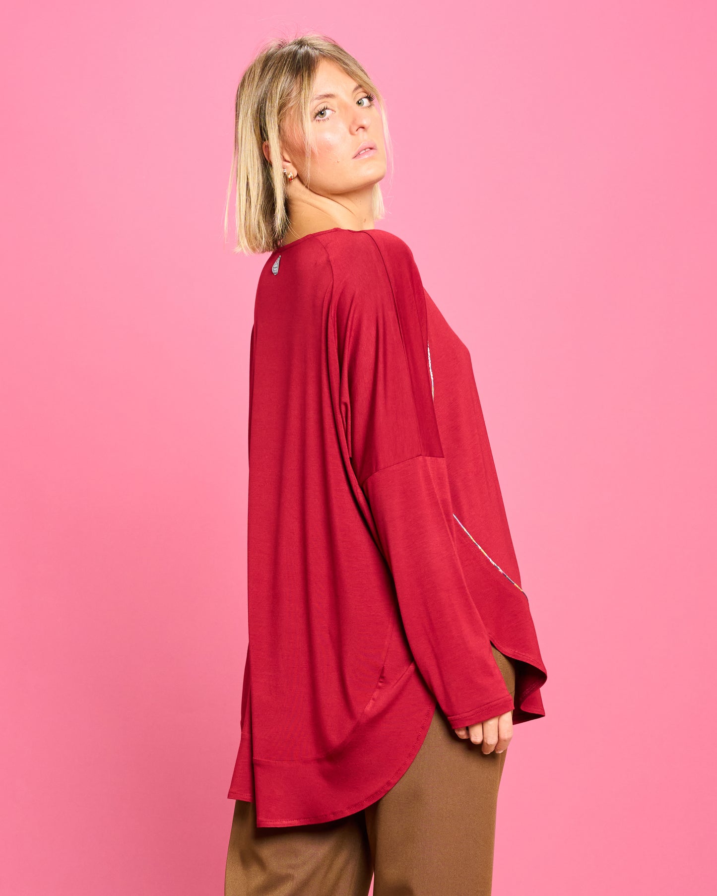 Maxi Maglia Rotonda Bordata