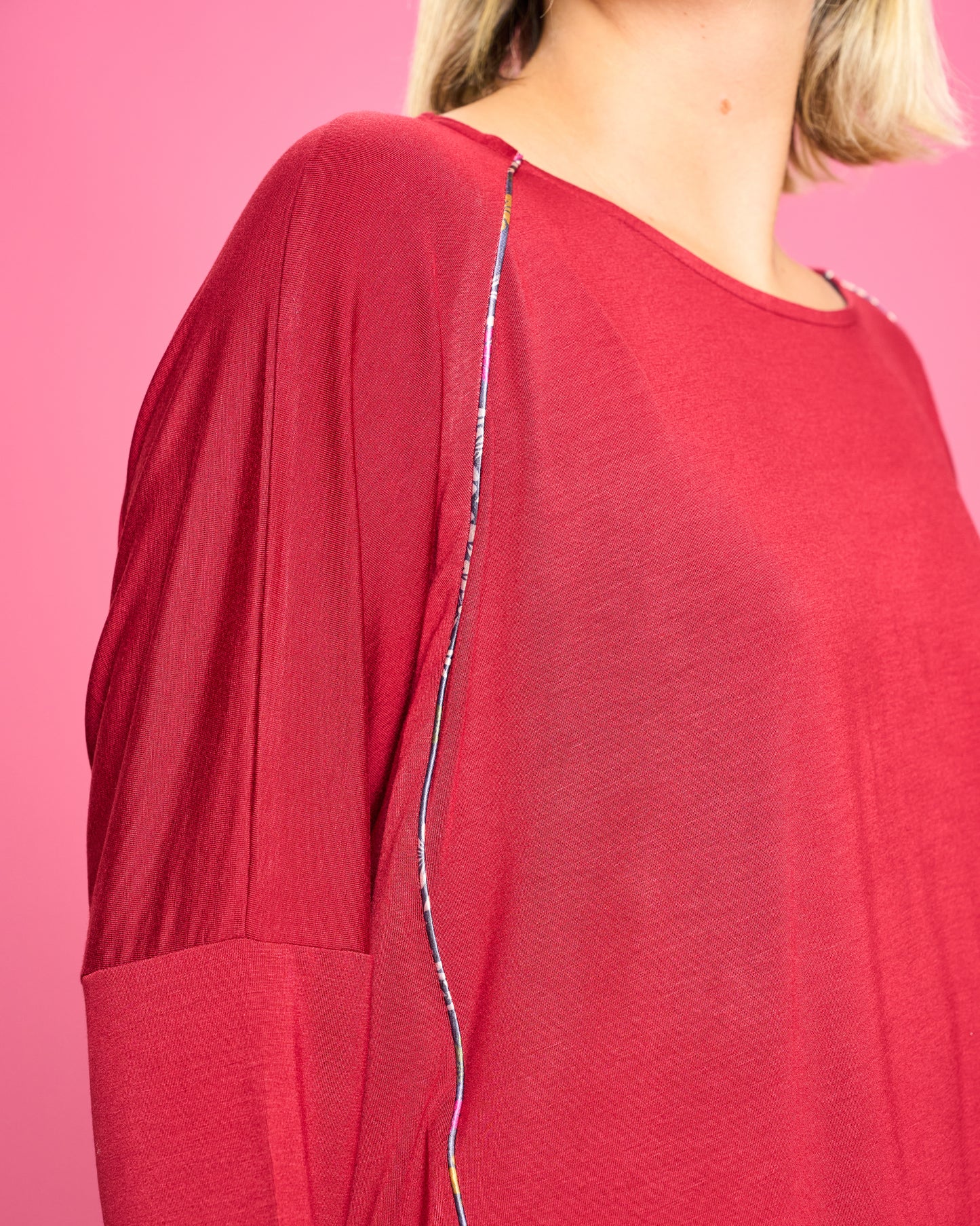 Maxi Maglia Rotonda Bordata