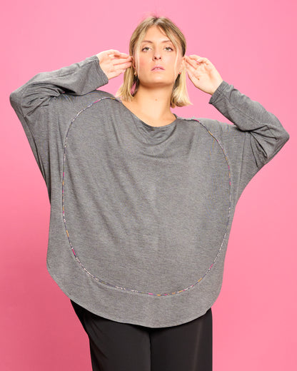 Maxi Maglia Rotonda Bordata