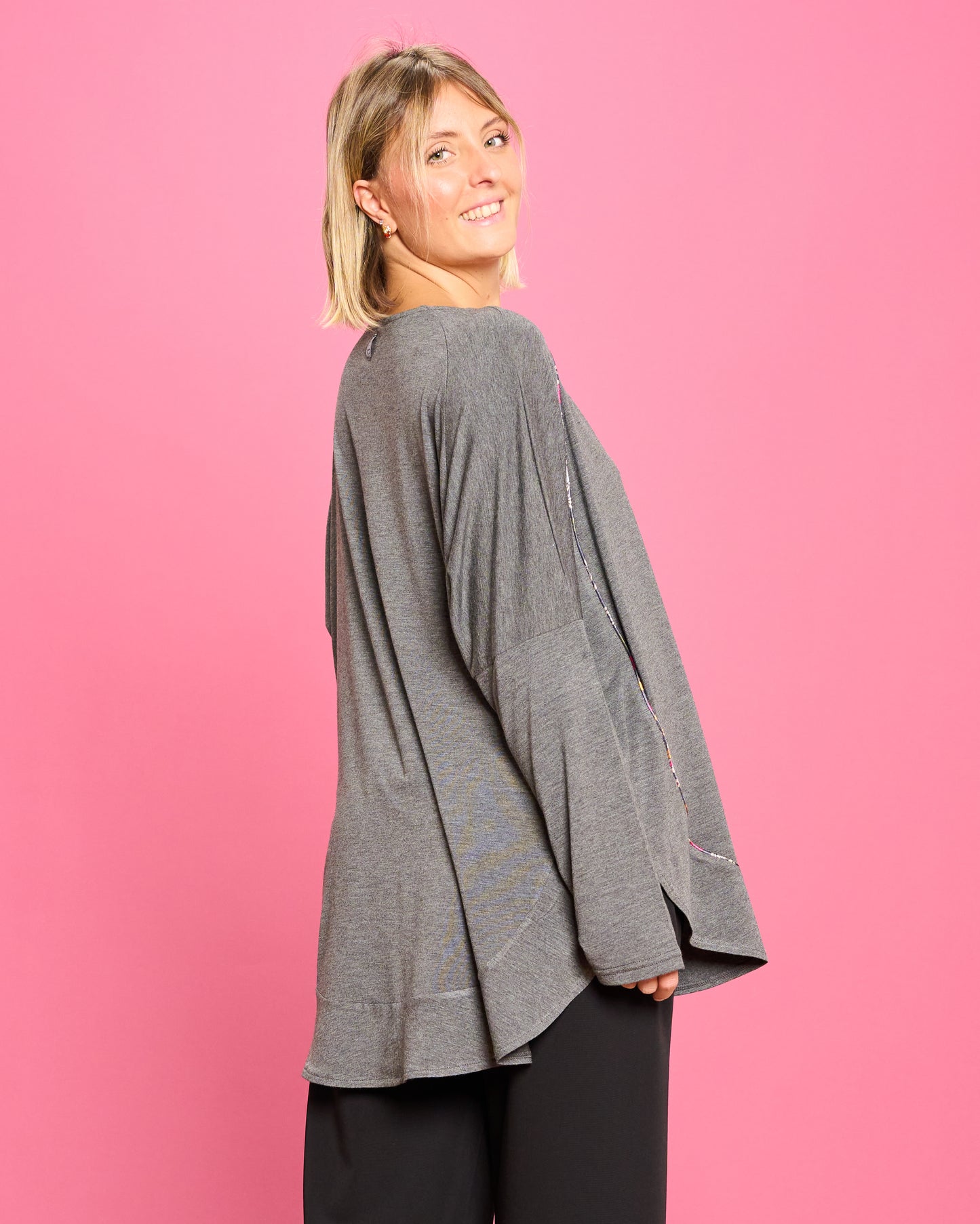 Maxi Maglia Rotonda Bordata