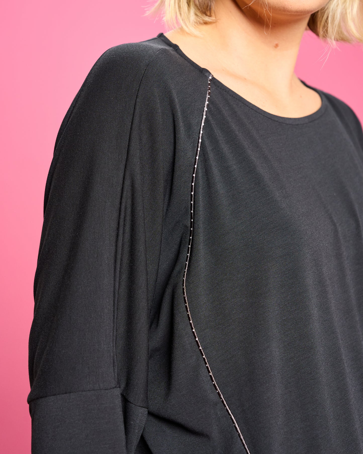 Maxi Maglia Rotonda Bordata