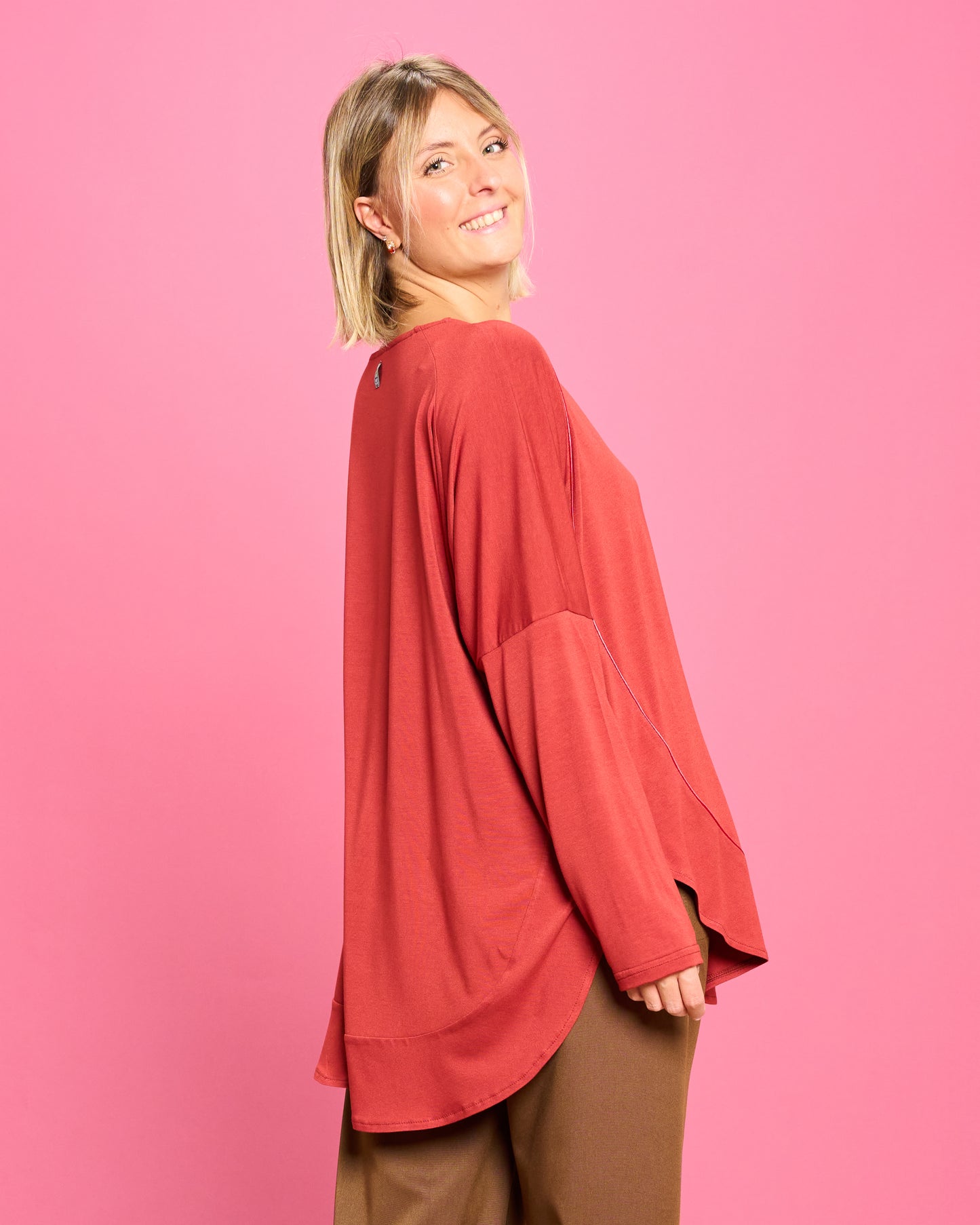 Maxi Maglia Rotonda Bordata