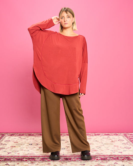 Maxi Maglia Rotonda Bordata