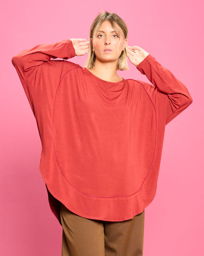 Maxi Maglia Rotonda Bordata