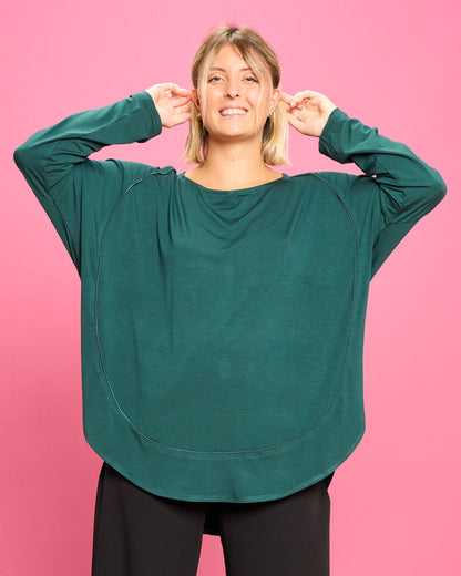 Maxi Maglia Rotonda Bordata