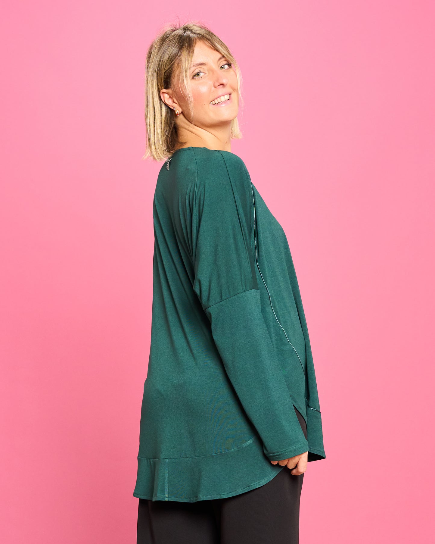 Maxi Maglia Rotonda Bordata