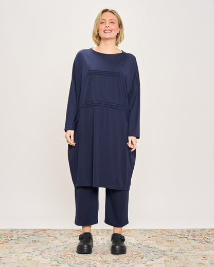 Short Dress with Pleated Detail