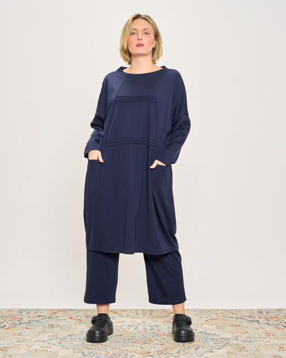 Short Dress with Pleated Detail