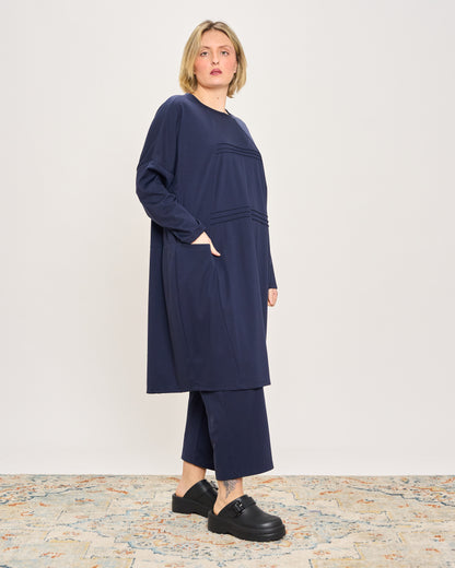 Short Dress with Pleated Detail