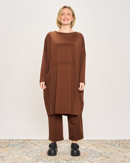 Short Dress with Pleated Detail