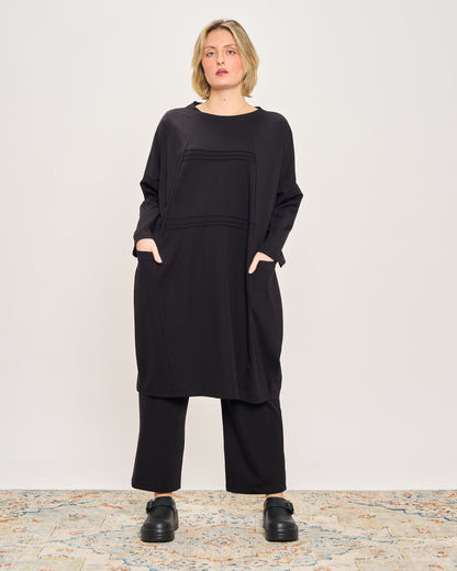 Short Dress with Pleated Detail