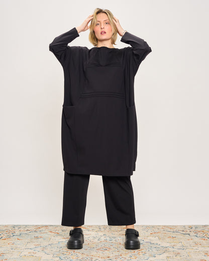 Short Dress with Pleated Detail