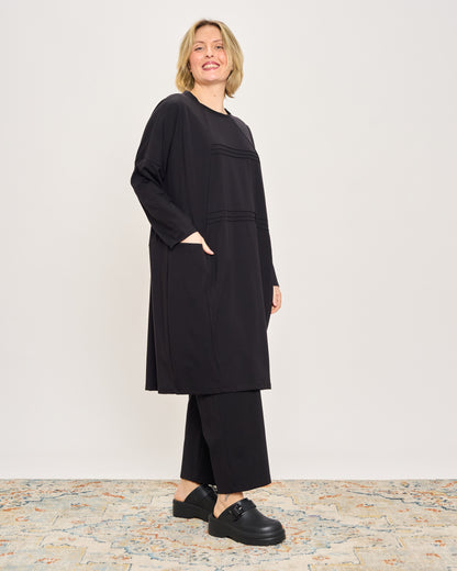 Short Dress with Pleated Detail