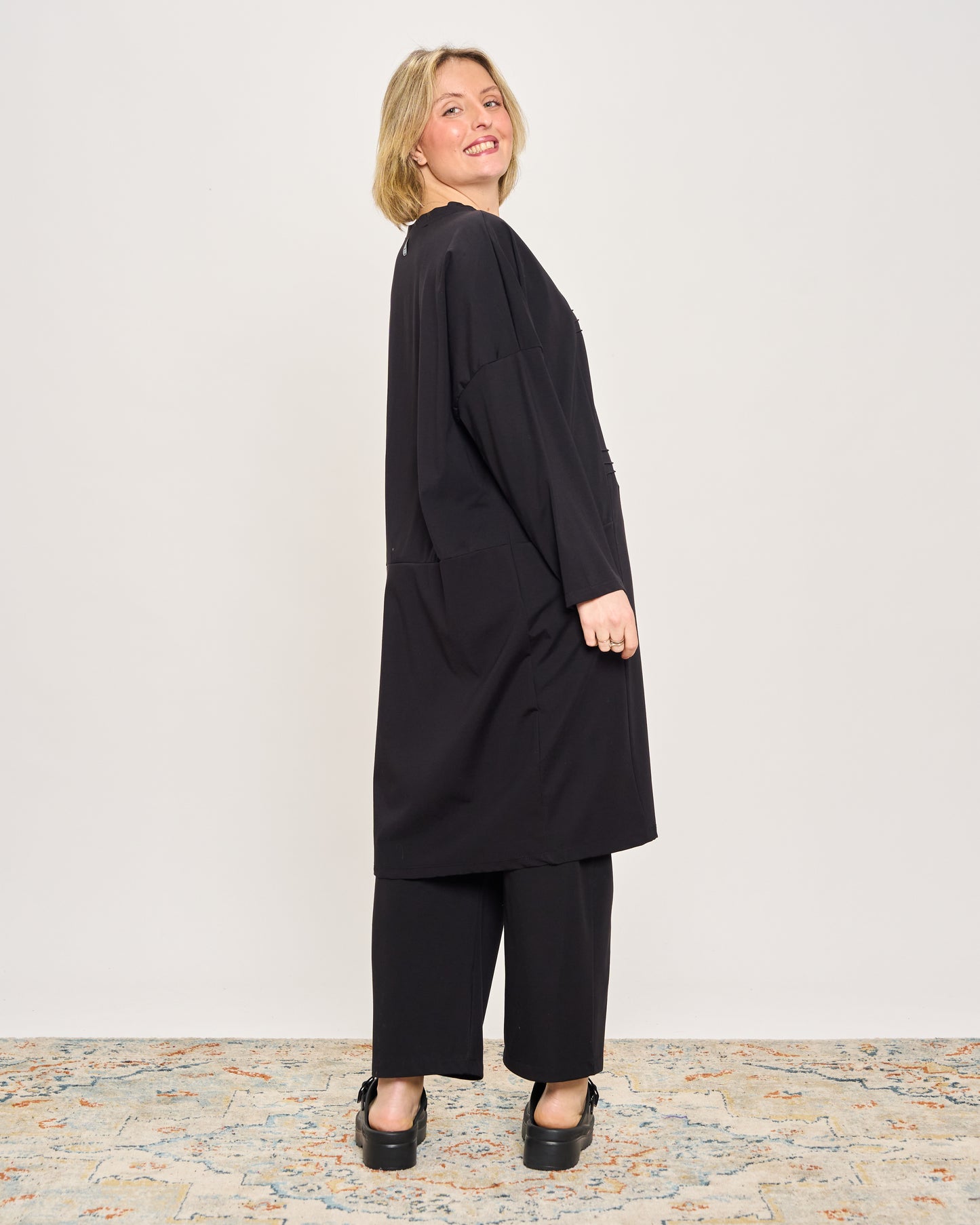 Short Dress with Pleated Detail