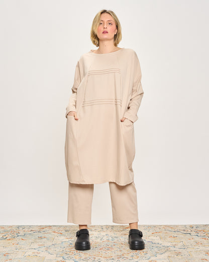 Short Dress with Pleated Detail