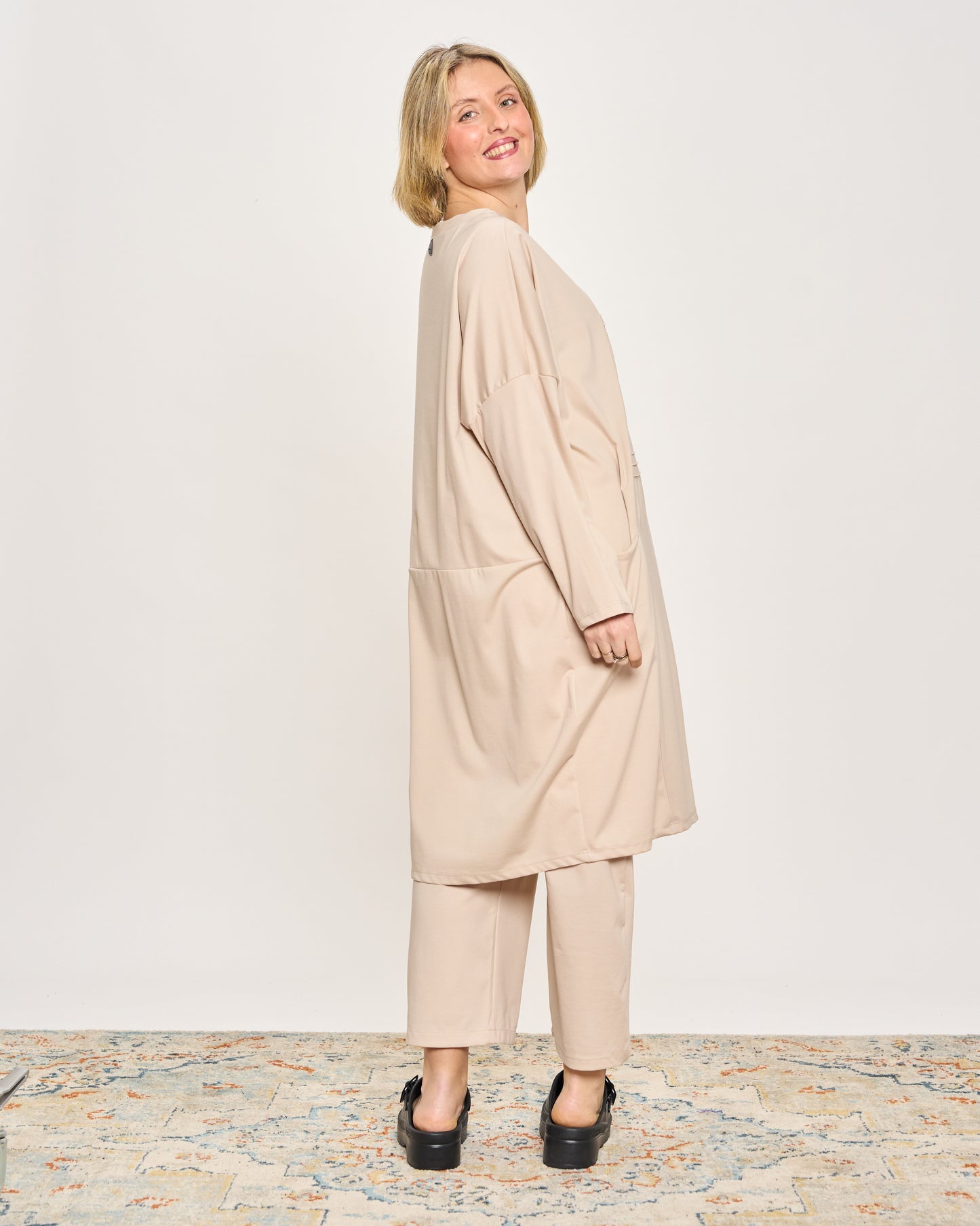 Short Dress with Pleated Detail