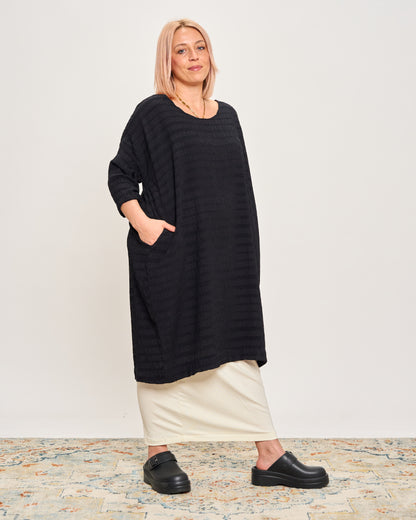 Maxi Abito in Tessuto Goffrato