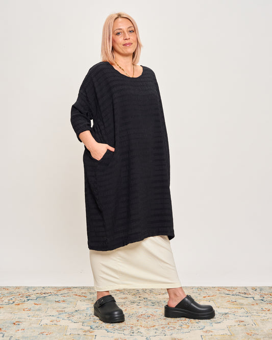 Maxi Abito in Tessuto Goffrato