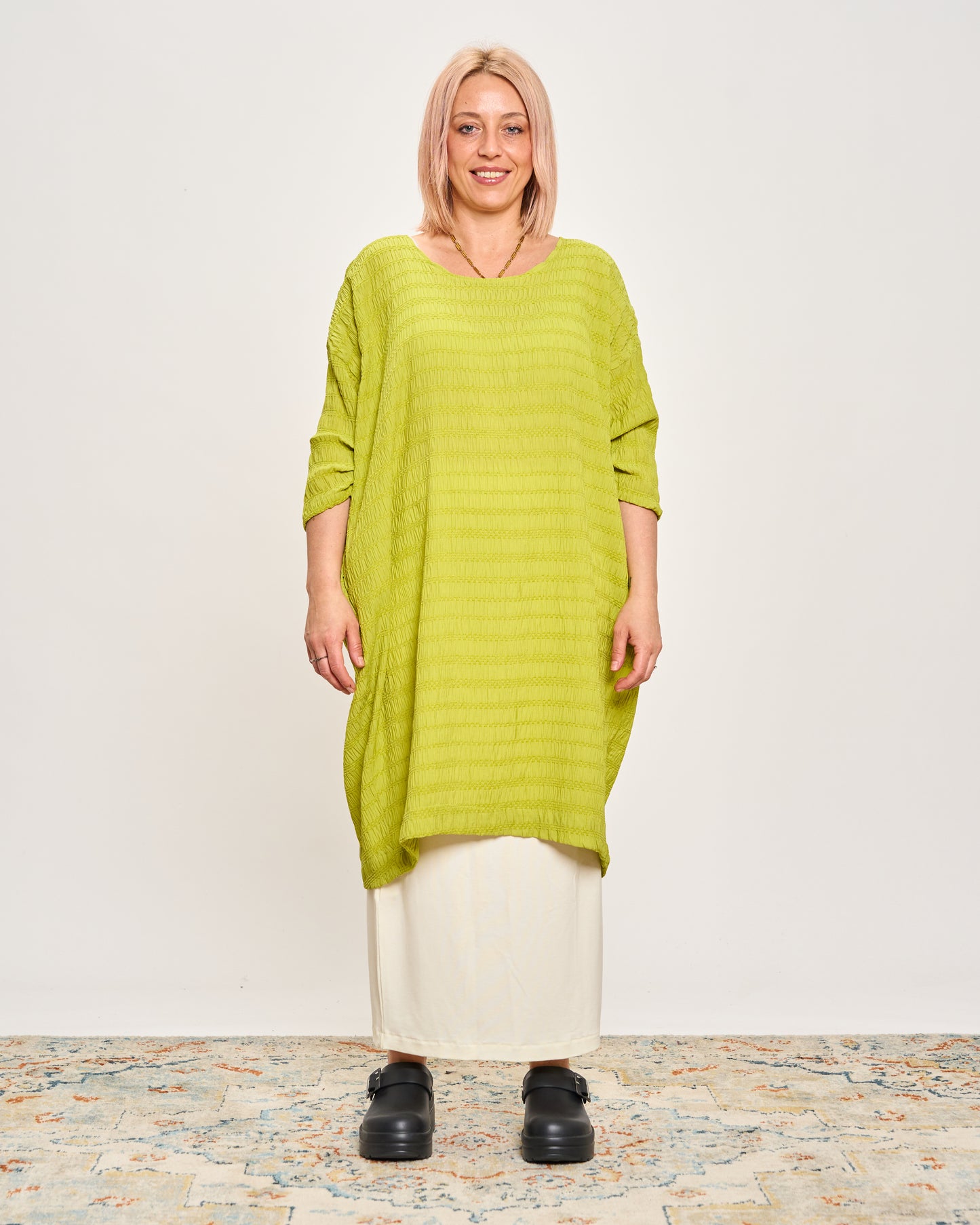 Maxi Abito in Tessuto Goffrato