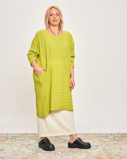 Maxi Abito in Tessuto Goffrato