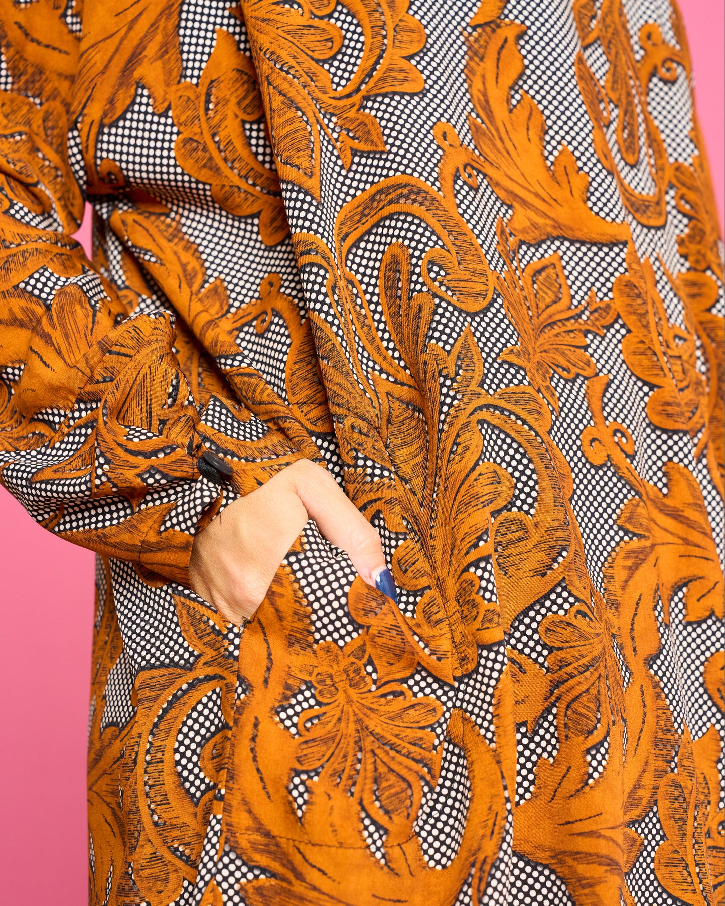Blusa a Coreana in Viscosa Stampata
