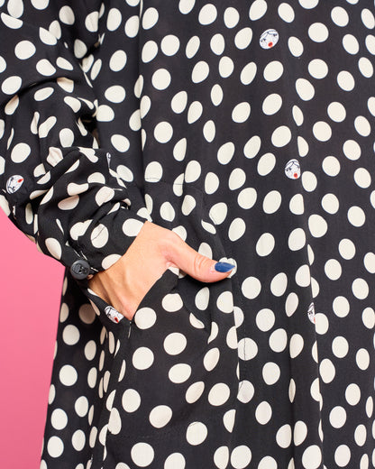 Blusa a Coreana in Viscosa Stampata