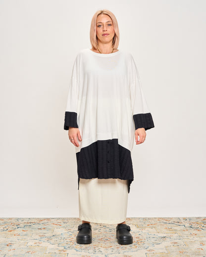 Oversized Sweatshirt with Embossed Appliqués