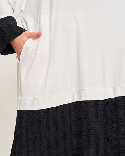 Oversized Sweatshirt with Embossed Appliqués
