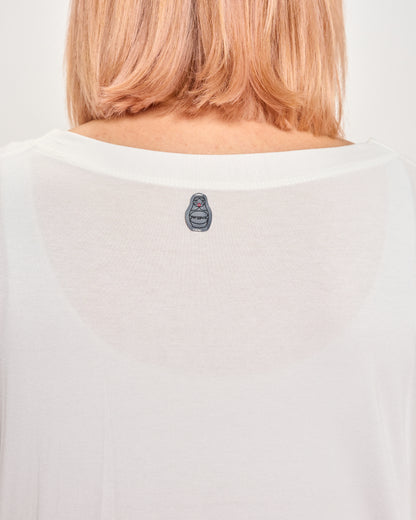 Oversized Sweatshirt with Embossed Appliqués