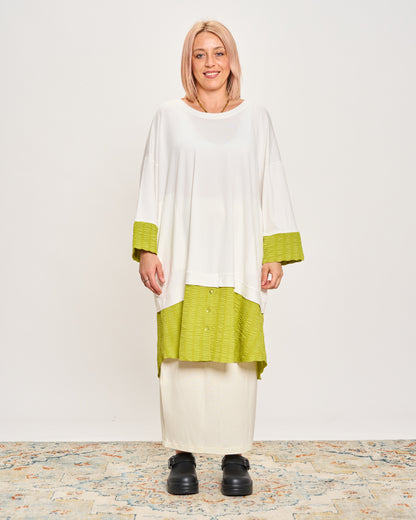 Oversized Sweatshirt with Embossed Appliqués